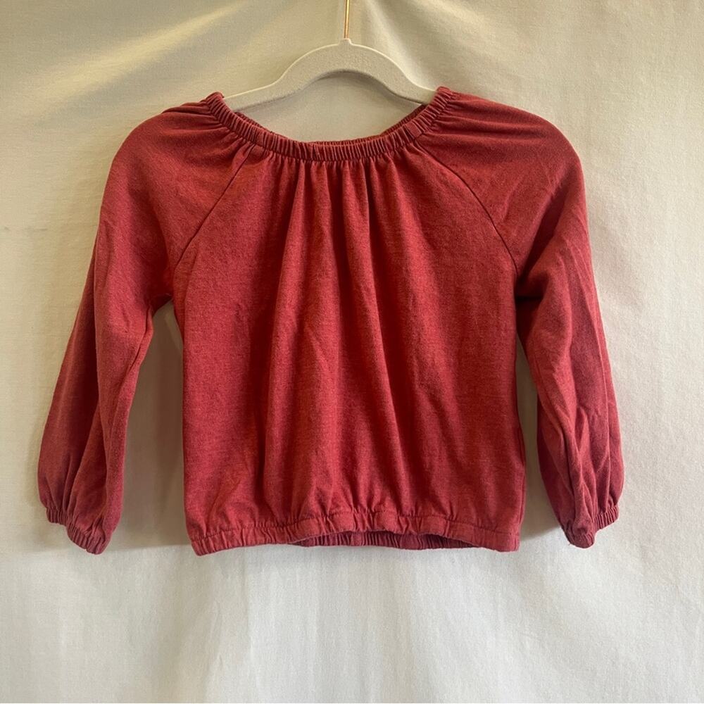 Jessica Simpson Blouson Toddler Top Size 3T Mauve Long Sleeve Simple Spring Soft